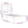 vidaXL Bed Frame without Mattress Solid Wood 100x200 cm