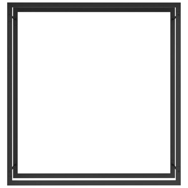 vidaXL Firewood Rack Matt Black 110x28x116 cm Steel