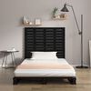 vidaXL Wall Headboard Black 106x3x91.5 cm Solid Wood Pine