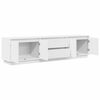 vidaXL TV Cabinet with LED Lights White 193.5x41x50 cm