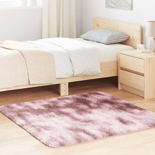 vidaXL Shaggy Rug High Pile NAVARRA Dusty Pink 120x120 cm Polyester