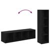 vidaXL TV Cabinet Set 4 pcs Black 37 x 37 x 142.5 cm Engineered Wood