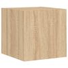 vidaXL 5 Piece TV Wall Cabinets with LED Lights Sonoma Oak