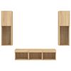 vidaXL 5 Piece TV Wall Units with LED Sonoma Oak Engineered Wood