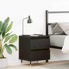 vidaXL Bedside Cabinet Black Oak 40 x 35 x 50 cm Engineered Wood