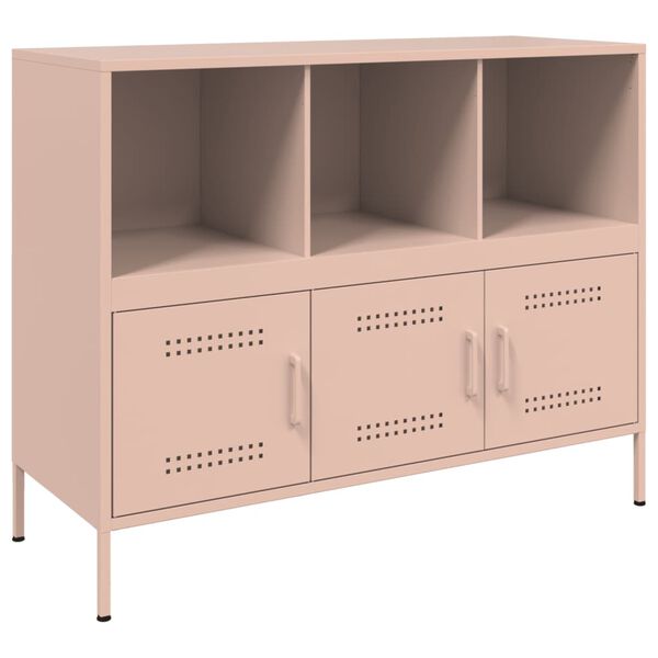 vidaXL Sideboard Pink 100.5x39x79 cm Steel