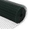 vidaXL Hexagon Fence Green 0.4 x 10 m PVC