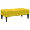 vidaXL Bench Yellow 113 x 57 x 39 cm Velvet
