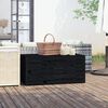 vidaXL Garden Box Black 101x50,5x46,5 cm Solid Wood Pine