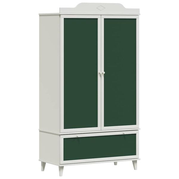 vidaXL Chalkboard Wardrobe with Drawer ROROS White 90 x 45 x 165 cm
