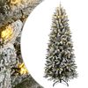 vidaXL Artificial Christmas Tree 150 LEDs and Flocked Snow 120 cm