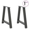 vidaXL Dining Table Legs A-Shaped 2 pcs Anthracite 80x(72-73) cm Steel
