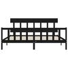 vidaXL Bed Frame without Mattress Black Super King Size Solid Wood Pine