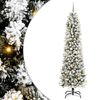 vidaXL Artificial Christmas Tree with 300 LEDs with Stand White 240 cm