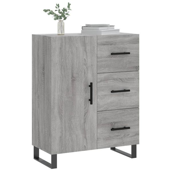 vidaXL Sideboard Grey Sonoma 69.5x34x90 cm Engineered Wood