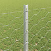 vidaXL Fence with Post Silver 1.2 x 100 m Steel