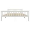 vidaXL Bed Frame without Mattress White Solid Pine Wood 160x200 cm
