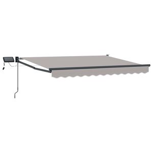 vidaXL Manual Retractable Awning with LEDs 3.5 x 2 m