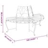 vidaXL Half Round Tree Bench &Oslash;160 cm Black Steel