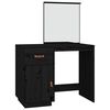 vidaXL Dressing Table | Black | Solid pine wood | Medium | Dressing Table