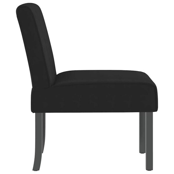 vidaXL Slipper Chair Black Velvet