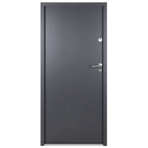vidaXL Front Door Anthracite 100x200 cm Aluminium