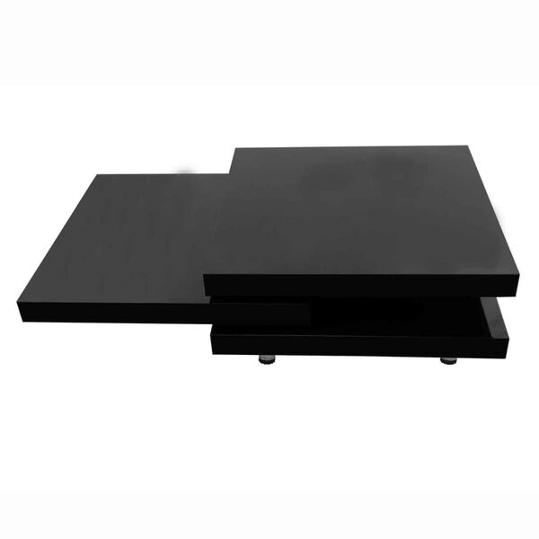 vidaXL Coffee Table 3 Tiers High Gloss Black