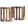 vidaXL Folding Pet Fence 4 pcs Oak Wood 201 x 38 x 70 cm