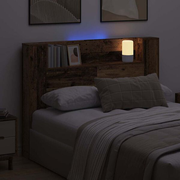 vidaXL Headboard Old Wood 140 x 17 x 104.5 cm Engineered Wood