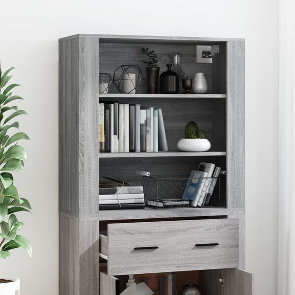 vidaXL Highboard Grey Sonoma Engineered Wood