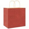 vidaXL Paper Bags 250 pcs with Handles Red 26x17x25 cm