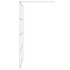 vidaXL Walk-in Shower Wall Silver 140x195 cm Clear ESG Glass