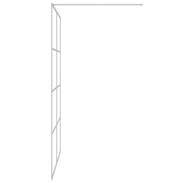 vidaXL Walk-in Shower Wall Silver 140x195 cm Clear ESG Glass