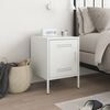 vidaXL Bedside Cabinet White 36x39x50.5 cm Steel