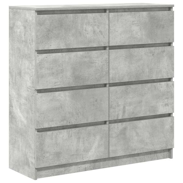 vidaXL Sideboard Concrete Grey 100x35x99 cm Engineered Wood
