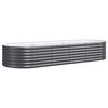vidaXL Garden Raised Bed Galvanised Steel 224x80x36 cm Anthracite