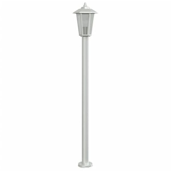 vidaXL Outdoor Floor Lamp Silver 120 cm Stainless Steel