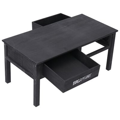 vidaXL Coffee Table Black 100x50x45 cm Wood