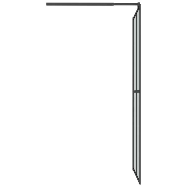 vidaXL Walk-in Shower Screen 90x195cm Dark Tempered Glass