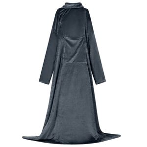 vidaXL Blanket Hoodie Navy Blue F Flannel