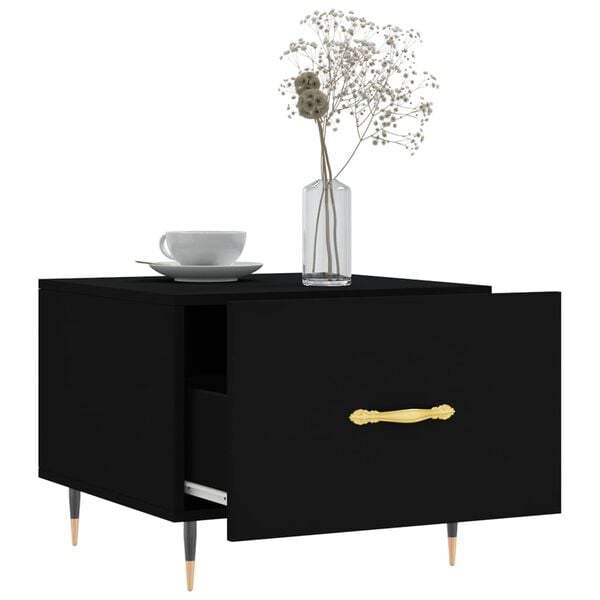 vidaXL Coffee Table Black 50x50x40 cm Engineered Wood