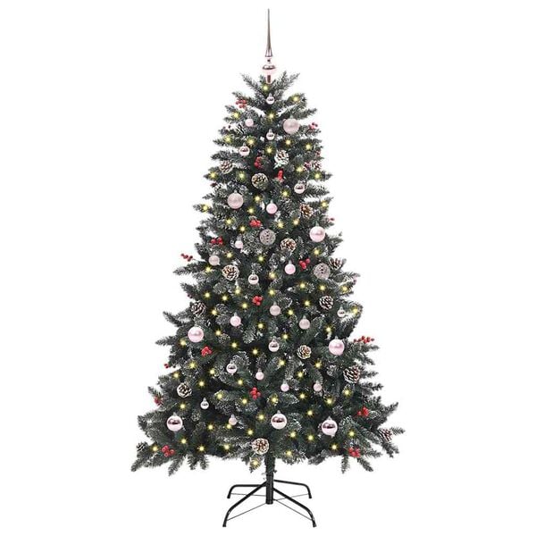 vidaXL Artificial Christmas Tree with 150 LEDs with Stand Green 150 cm