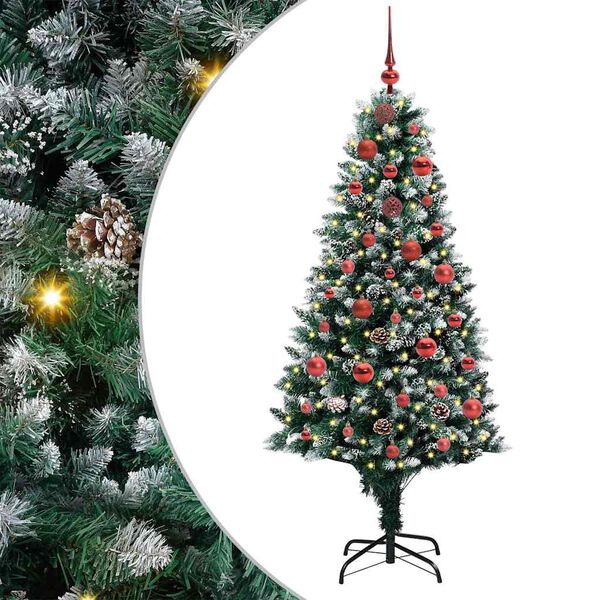 vidaXL Artificial Christmas Tree with 150 LEDs with Stand Green 150 cm