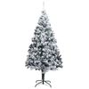 vidaXL Artificial Christmas Tree with 300 LEDs with Stand White 180 cm