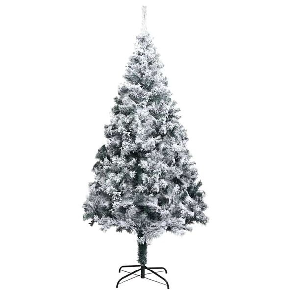 vidaXL Artificial Christmas Tree with 300 LEDs with Stand White 180 cm