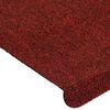 vidaXL Stair Mats Self-adhesive 15 pcs 65x24.5x3.5 cm Red