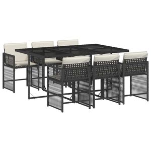 vidaXL Garden Dining Set | Black, Cream