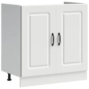 vidaXL Sink Base Cabinet Kalmar White 80x46x81.5 cm Engineered Wood