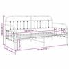 vidaXL Daybed Frame White 100 x 190 cm Powder-Coated Steel