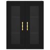 vidaXL Highboard Black 69.5x34x180 cm Engineered Wood